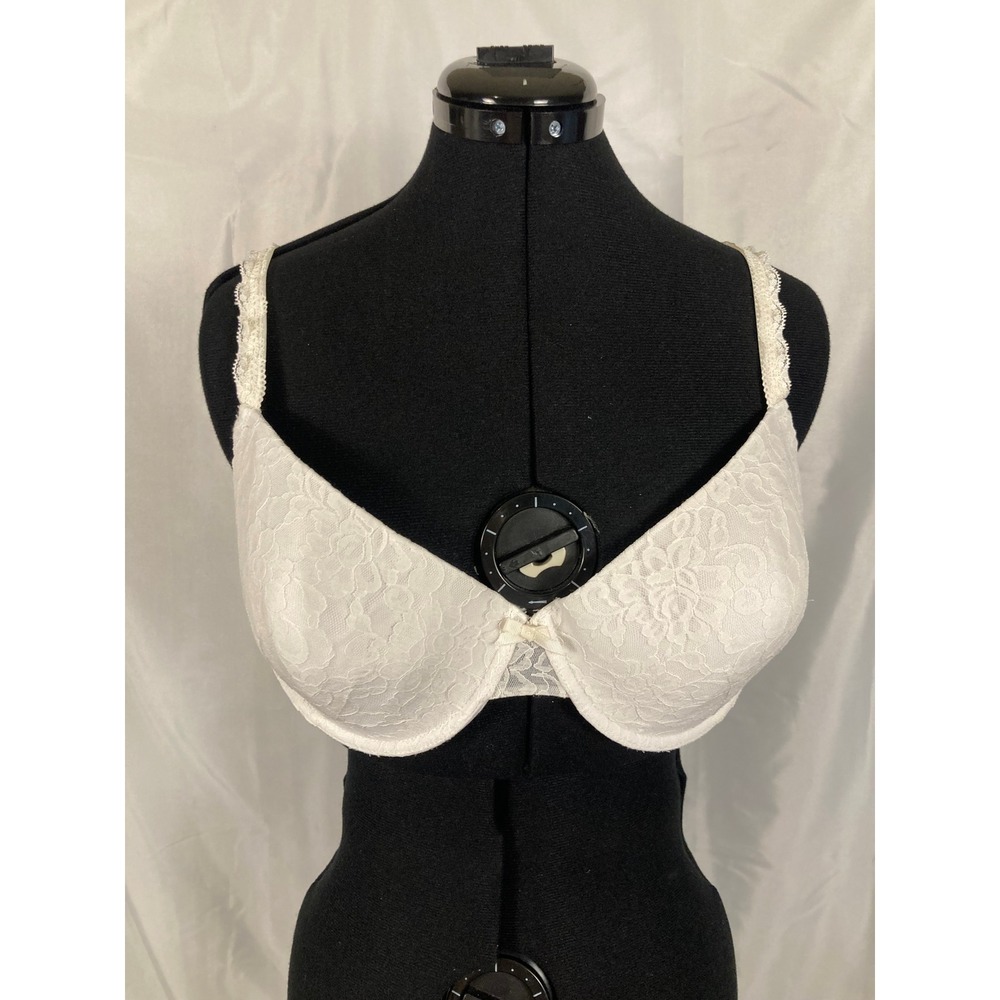 42D 44C Smart & Sexy White Lace Underwire Full Coverage Bra